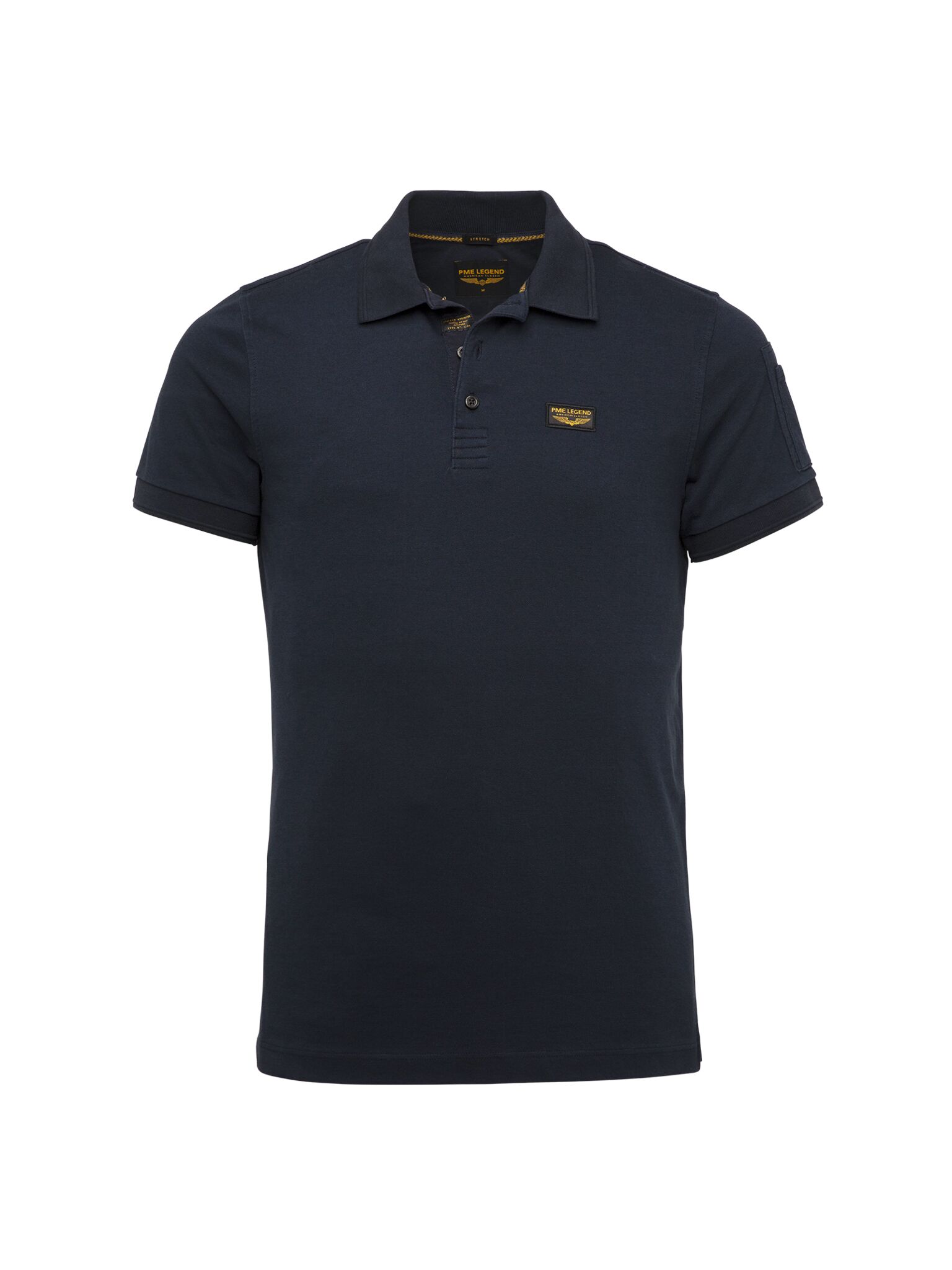 Short sleeve polo cotton elast